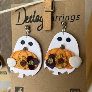 Skull Polymer Clay/ Drop Earrings